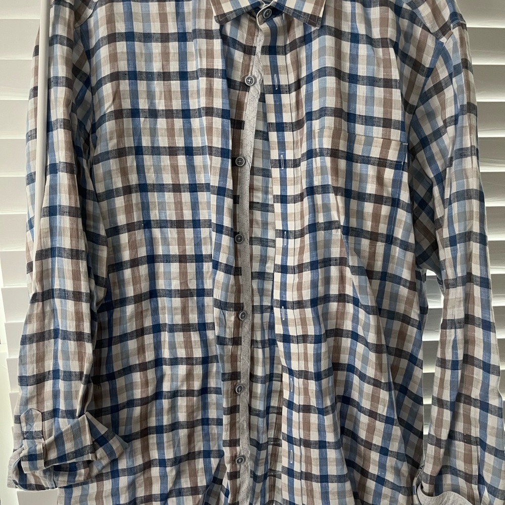 Men dress shirt long sleeve xl